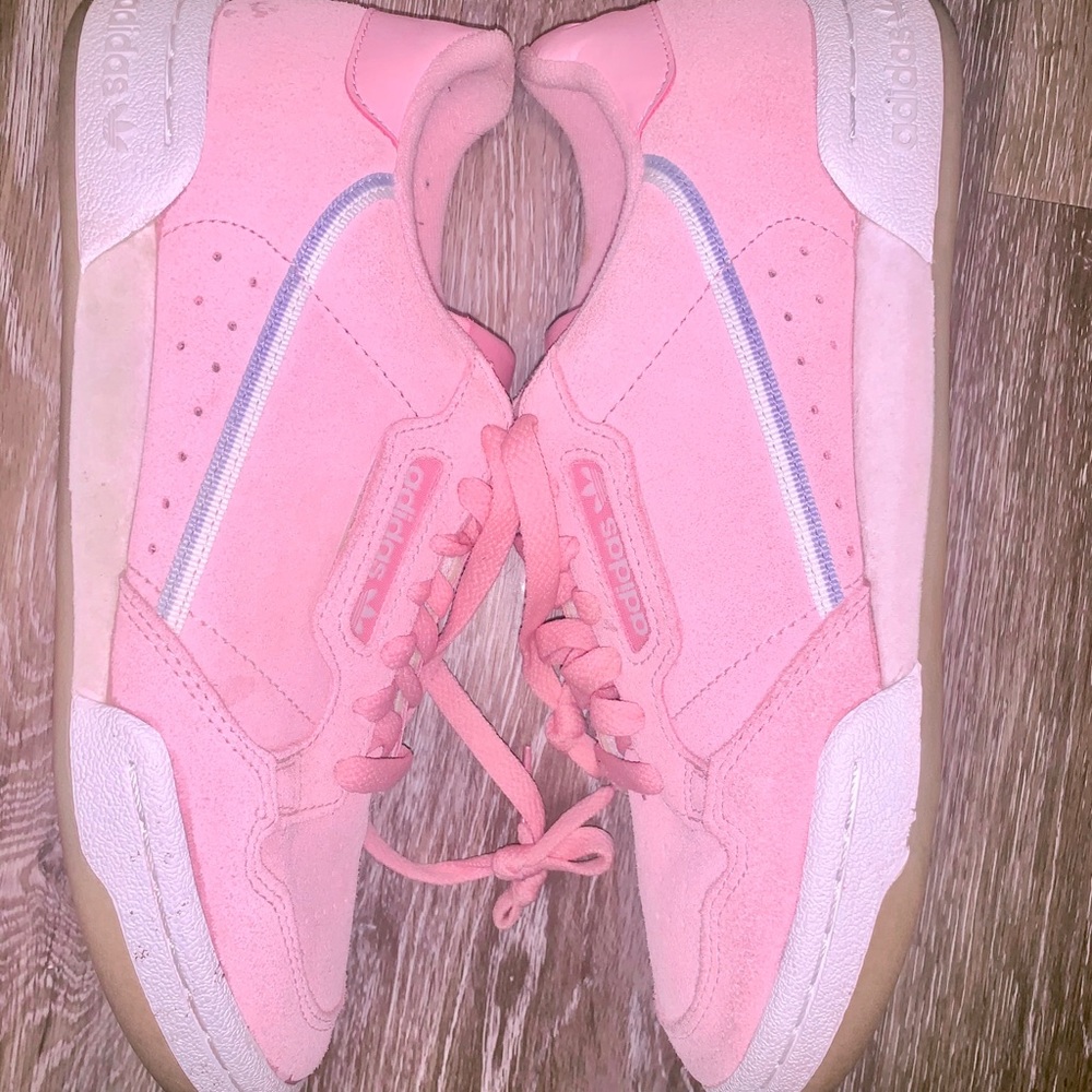 Pink adidas shoes